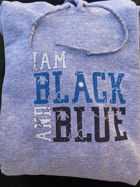 I AM BLACK AND BLUE HOODIE