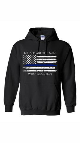 BLESSED ARE THE MEN WHO WEAR BLUE HOODIE