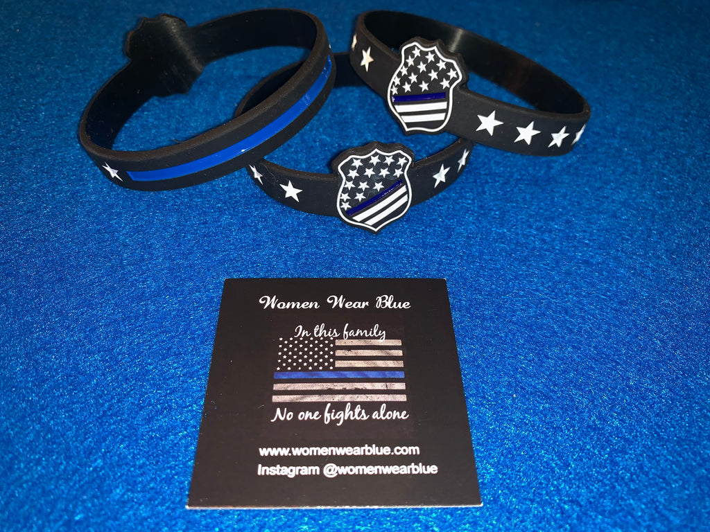 Thin blue line flag 2025 bracelet