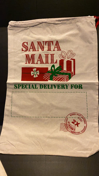CHRISTMAS SANTA SACK- FREE PERSONALIZED NAME