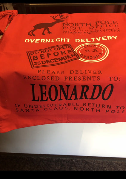 CHRISTMAS SANTA SACK- FREE PERSONALIZED NAME